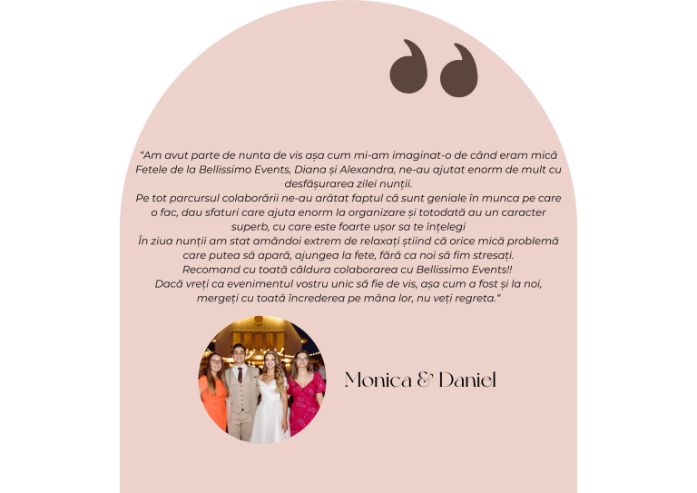 Testimonial client - Feedback nuntă