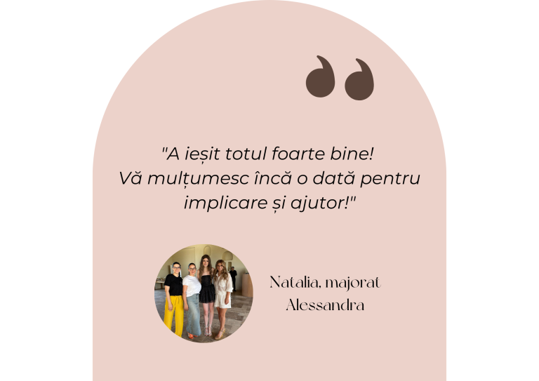 Testimonial client - Experiență planificare evenimente